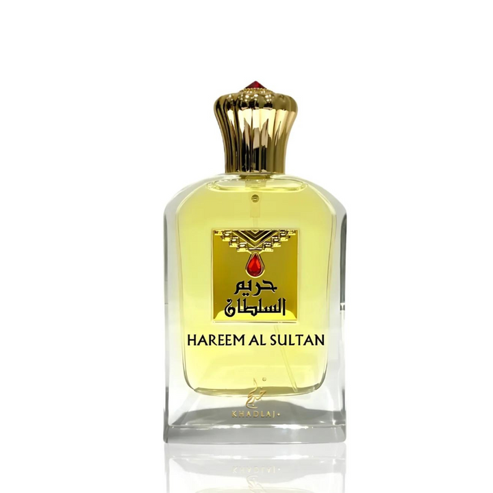 Khadlaj Hareem Al Sultan nišiniai arabiški unisex kvepalai EDP – vaisiškas, saldus ir ilgai išliekantis kvapas.