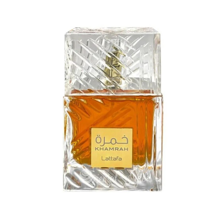 Lattafa Khamrah nišiniai arabiški unisex parfumuoti kvepalai EDP – prabangus rytietiškas kvapas.