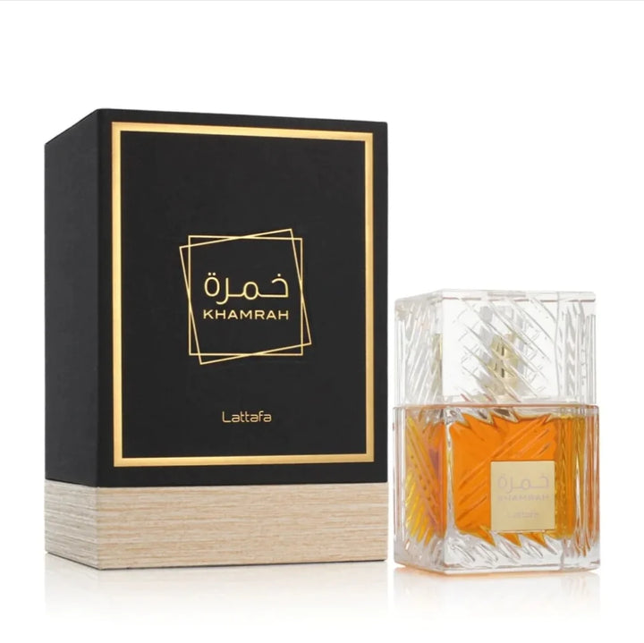Lattafa Khamrah arabiški unisex nišiniai kvepalai su elegantiška dėžute
