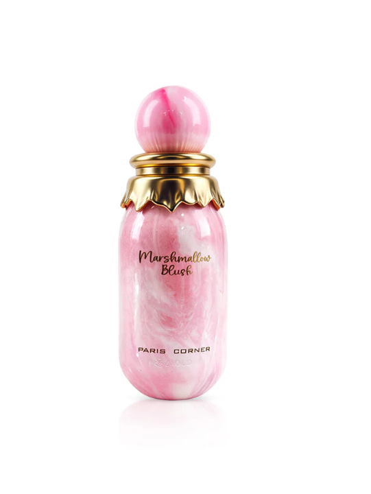Paris Corner Marshmallow Blush 100ml – saldūs arabiški moteriški nišiniai kvepalai su braškėmis, zefyrais ir citrusais.