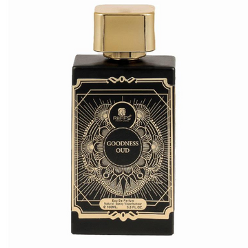 Riiffs Goodness Oud nišiniai arabiški unisex kvepalai 100 ml – juodas buteliukas su auksiniu ornamentu
