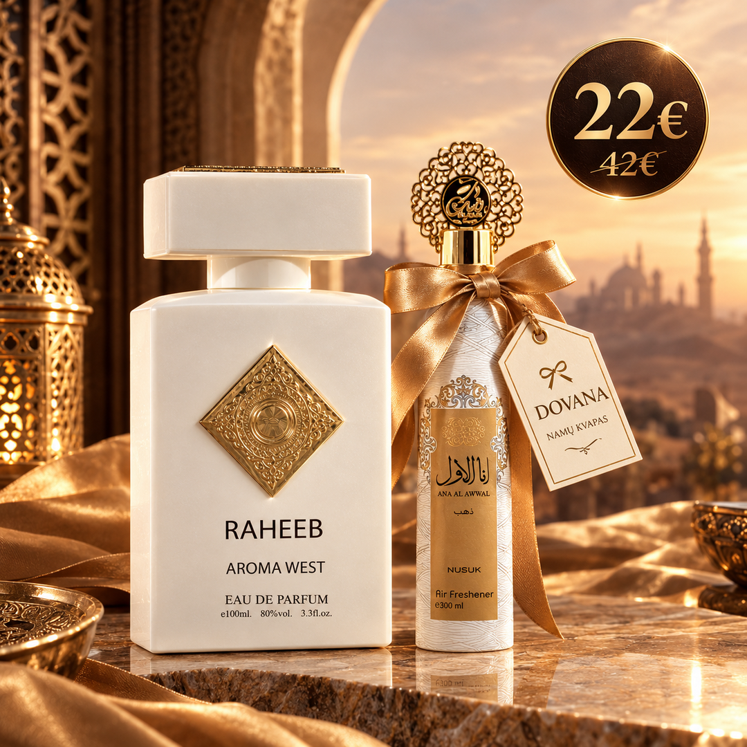 Aroma West Raheeb + Nusuk Ana Al Awaal Zahab home fragrance