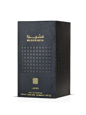 Lattafa Mashrabya arabiski unisex nisiniai kvepalai su obuoliu tabako karameles ir udo natomis 100 ml
